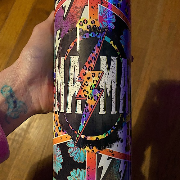 MAMA BRIGHT MULTI DESIGN 20oz.skinny stainless insulated tumbler w/lid,straw - Picture 4 of 11